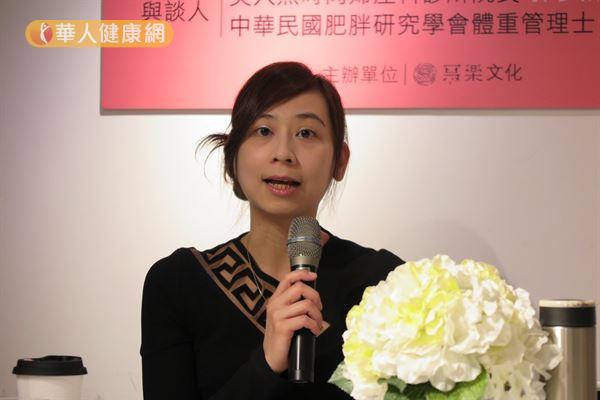 郭安妮醫師表示，女性40歲以前停經、卵巢功能無法恢復，就稱為「早發性更年期」。（攝影／駱慧雯）